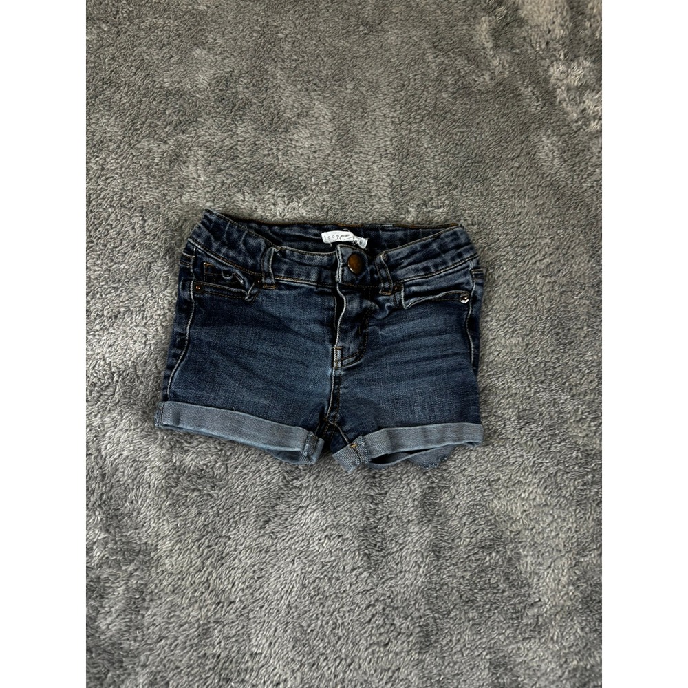 Copper Key Girls Dark Wash Denim Cuffed Shorts Size 3T